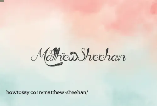 Matthew Sheehan