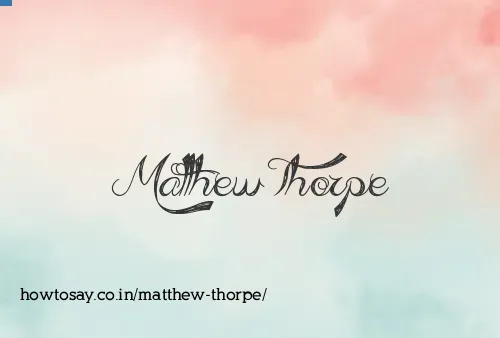 Matthew Thorpe