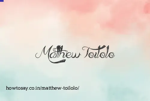 Matthew Toilolo