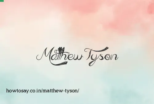 Matthew Tyson