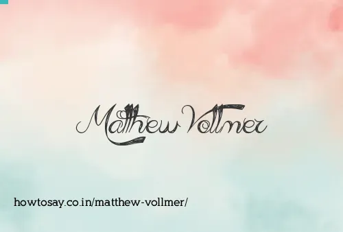 Matthew Vollmer