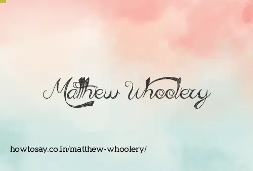 Matthew Whoolery
