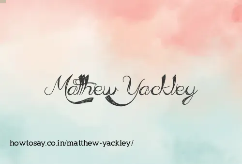 Matthew Yackley