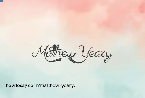 Matthew Yeary