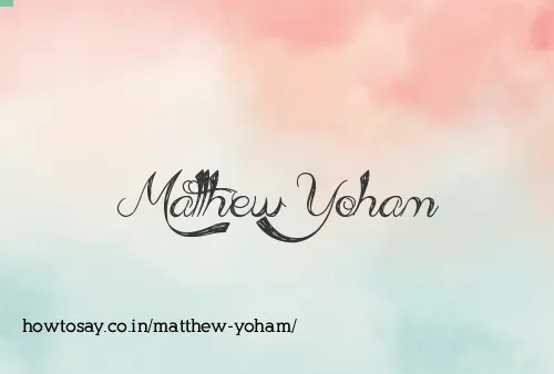 Matthew Yoham