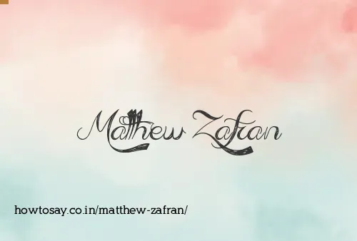 Matthew Zafran