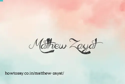 Matthew Zayat