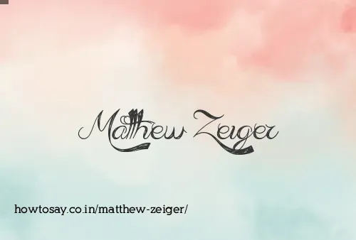 Matthew Zeiger