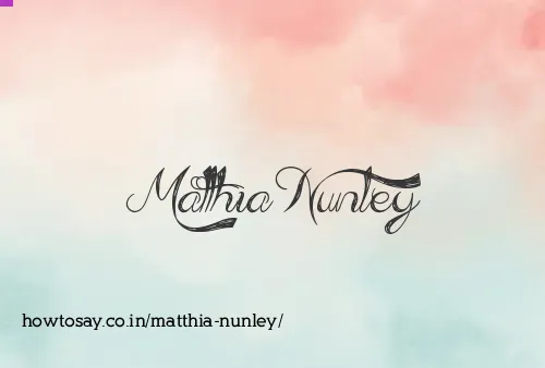 Matthia Nunley