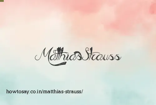 Matthias Strauss