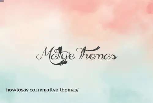 Mattye Thomas