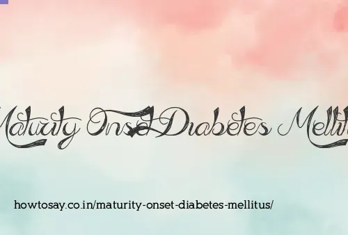 Maturity Onset Diabetes Mellitus