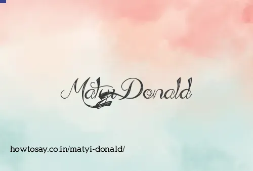 Matyi Donald