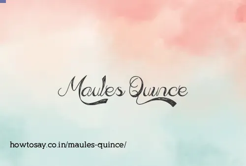 Maules Quince