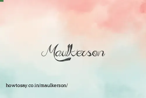 Maulkerson