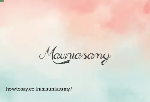 Mauniasamy