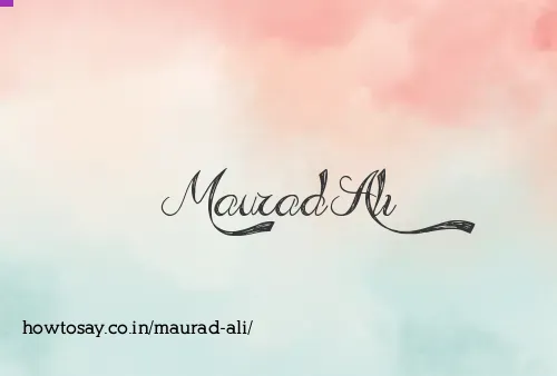 Maurad Ali