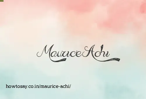 Maurice Achi