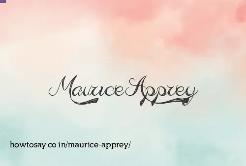 Maurice Apprey