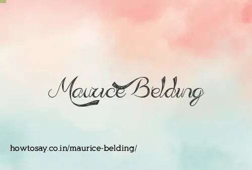 Maurice Belding