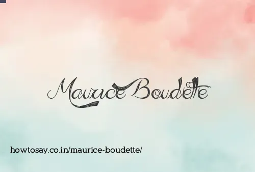 Maurice Boudette