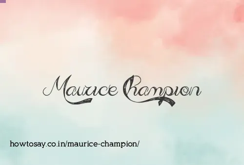 Maurice Champion