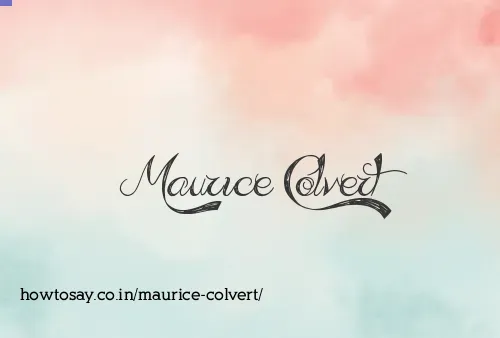 Maurice Colvert