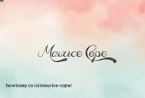 Maurice Cope