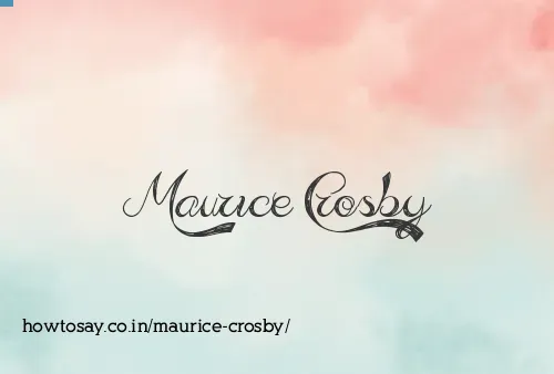 Maurice Crosby