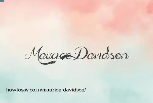 Maurice Davidson