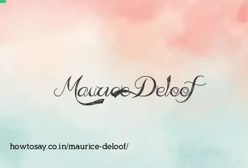 Maurice Deloof