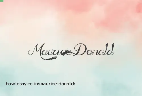 Maurice Donald
