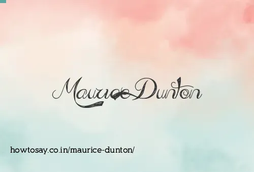 Maurice Dunton