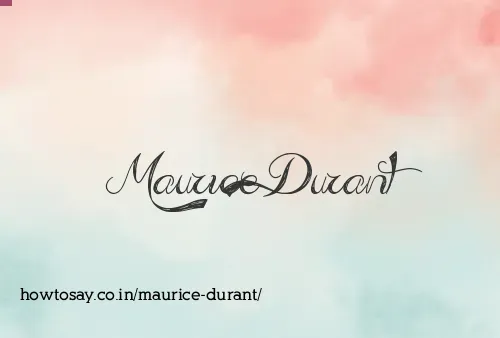 Maurice Durant