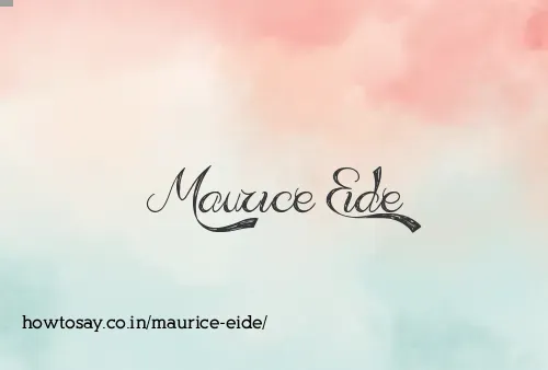 Maurice Eide