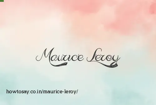 Maurice Leroy
