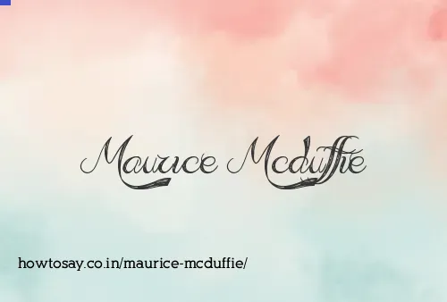 Maurice Mcduffie