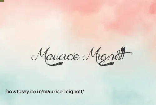 Maurice Mignott