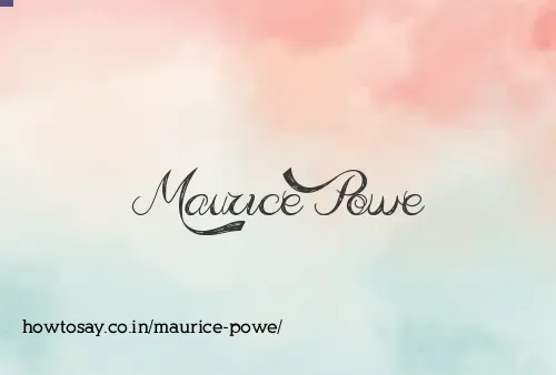 Maurice Powe