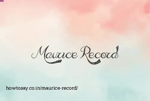Maurice Record