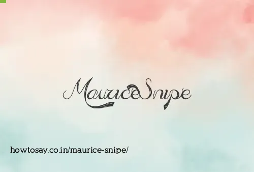Maurice Snipe