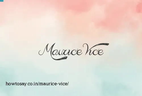 Maurice Vice