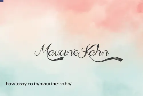 Maurine Kahn