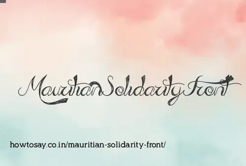 Mauritian Solidarity Front