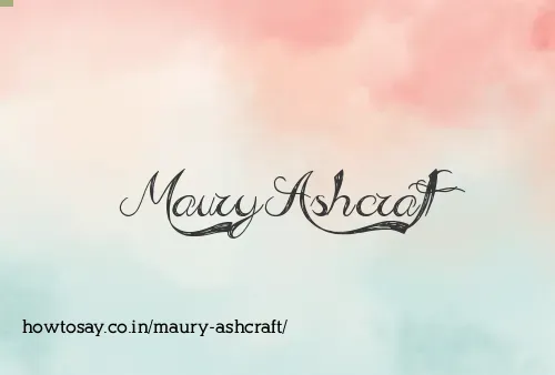 Maury Ashcraft