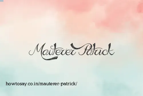 Mauterer Patrick