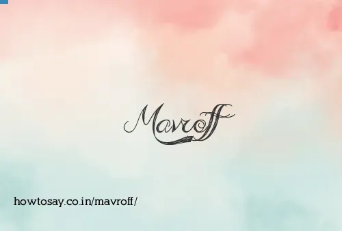 Mavroff