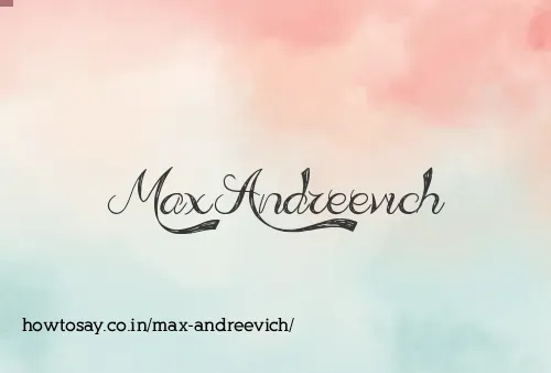 Max Andreevich