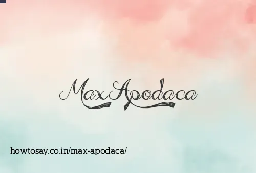 Max Apodaca