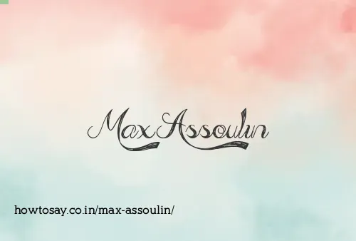 Max Assoulin